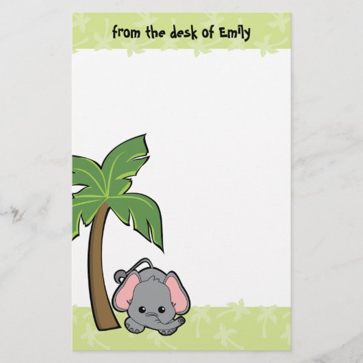 Baby Elephant Süsse Briefpapier (Vorderseite)