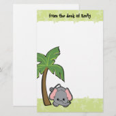 Baby Elephant Süsse Briefpapier (Vorne/Hinten)