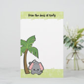 Baby Elephant Süsse Briefpapier (Stehend Vorderseite)