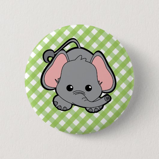Baby Elephant Süsse Button (Vorderseite)