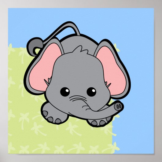 Baby Elephant Süsse Poster (Vorne)