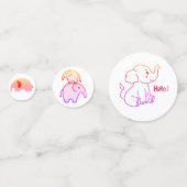 Baby Elephant Table Confetti Konfetti (Vorderseiten)