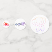 Baby Elephant Table Confetti Konfetti (Rückseiten)
