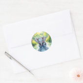 Baby Elephant Themed Baby Shower Runder Aufkleber (Umschlag)