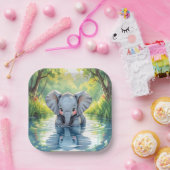Baby Elephant Themed |  Birthday Party Pappteller (Party)