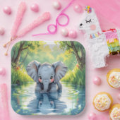 Baby Elephant Themed | Birthday Party Pappteller (Party)