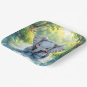 Baby Elephant Themed | Birthday Party Pappteller (Gewinkelt)