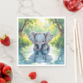 Baby Elephant Themed | Geburtstagsfeier Serviette (Beispiel)