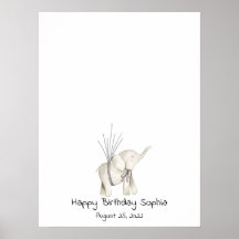 Baby Elephant Thumbprint Gastbuch