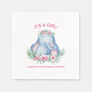 Baby Elephant Tropical Blume Baby Girl Dusche Serviette