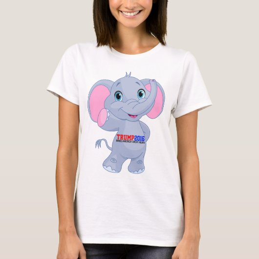 Baby Elephant Trump für Präsident 2016 T-Shirt (Vorderseite)