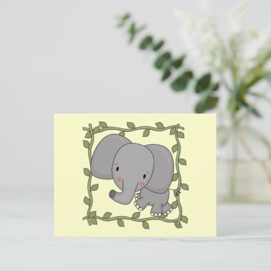 Baby Elephant Tshirts und Geschenke Postkarte (Stehend Vorderseite)