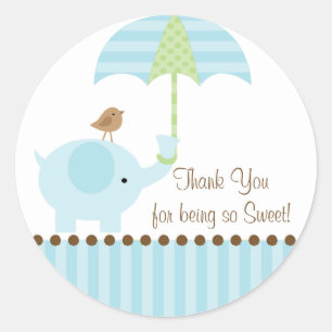 Baby Elephant Umbrella Danke Sticker