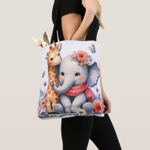 Baby Elephant und Baby Giraffe Besties Diaper Tasche