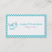 Baby Elephant und Blume Busi Visitenkarte (Vorderseite)