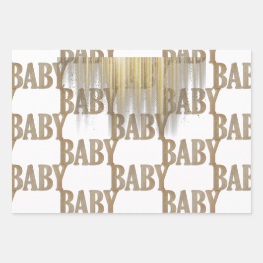 Baby Elephant und Schnuller Geschenkpapier Set (Vorderseite 2)