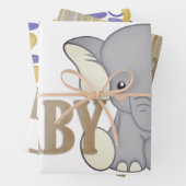 Baby Elephant und Schnuller Geschenkpapier Set (Beispiel)