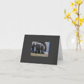 Baby Elephant Walk Karte (Gelbe Blume)