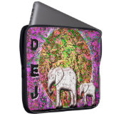 Baby Elephant Walk (Mit Monogramm Accessoire Bag) Laptopschutzhülle (Vorne Rechts)