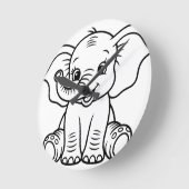 Baby Elephant Wall Clock Runde Wanduhr (Winkel)