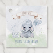 Baby Elephant Watercolor Animals Geschenkanhänger (Vorderseite)