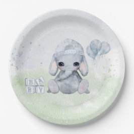 Baby Elephant Watercolor Animals Pappteller