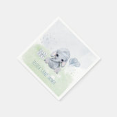 Baby Elephant Watercolor Animals Serviette (Ecke)