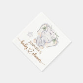 Baby Elephant Watercolor Babydusche Serviette (Ecke)