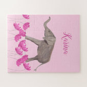 Baby Elephant Wildtier für Kinder Kunst Mädchen Puzzle (Horizontal)