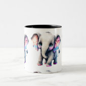 Baby Elephant Zweifarbige Tasse (Mittel)