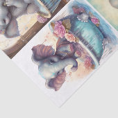 Baby Elephant's Bath Time Seidenpapier (Ausschnitt)