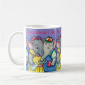 BABY ELEPHANTS ERSTE LIEBE, NIEDLICH PACHYDERM FRE KAFFEETASSE (Links)