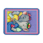 BABY ELEPHANTS ERSTE LIEBE, NIEDLICH PACHYDERM FRE MAGNET (Horizontal)