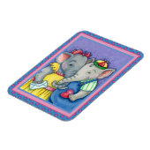 BABY ELEPHANTS ERSTE LIEBE, NIEDLICH PACHYDERM FRE MAGNET (Linke Seite)