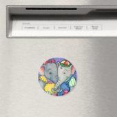 BABY ELEPHANTS ERSTE LIEBE, NIEDLICH PACHYDERM FRE MAGNET (In Situ (Geschirrspüler))