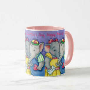 BABY ELEPHANTS ERSTE LIEBE, NIEDLICH PACHYDERM FRE TASSE