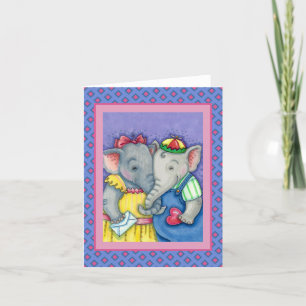 BABY ELEPHANTS ERSTE LIEBE, NIEDLICHE PACHYDERME L KARTE