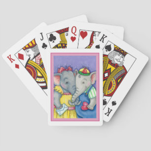 BABY ELEPHANTS ERSTE LIEBE, NIEDLICHE PACHYDERME SPIELKARTEN