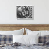 BABY ELEPHANTS MIT MUTTER LEINWANDDRUCK (Insitu (Schlafzimmer))