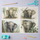 Baby Elephants Seidenpapier (Basteln)
