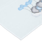 Baby Elephants und Blue Liebe Herzballons Custom Tischdecke (Schrägansicht)