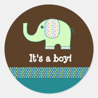 Baby ElephantStickers - Passen Sie es an! Runder Aufkleber