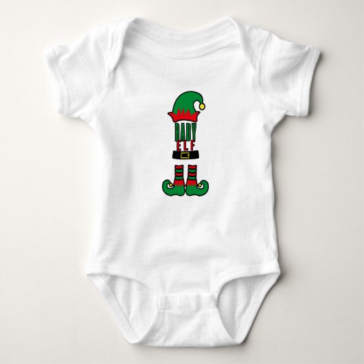 Baby Elf Family Matching Christmas Outfit T - Shir Baby Strampler (Vorderseite)
