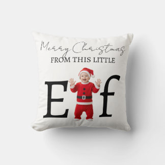 Baby Elf Merry Christmas Holiday Gift Kissen