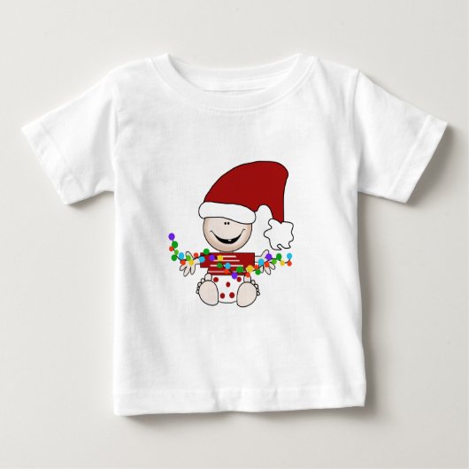 Baby Elf mit Leuchtpulten und Geschenken Baby T-shirt (Vorderseite)