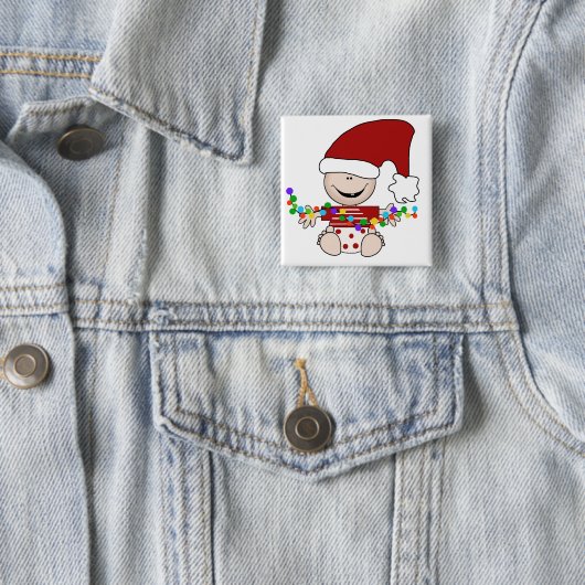 Baby Elf mit Leuchtpulten und Geschenken Button (Beispiel)