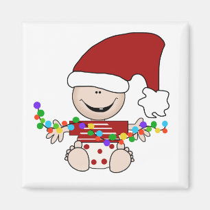 Baby Elf mit Leuchtpulten und Geschenken Magnet