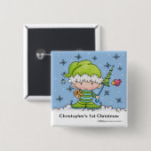 Baby Elf - Personalisiert !st Christmas Button (Vorne & Hinten)
