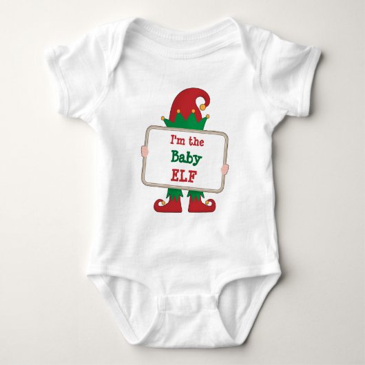 Baby Elf | Personalisiertes Weihnachtsangebot Baby Baby Strampler (Vorderseite)