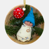 Baby-Elf, Toadstool: Polymer-Lehm-Skulpturen Keramikornament (Vorne)